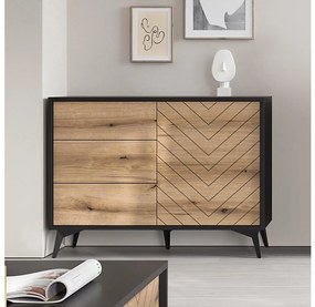 Sekretarzyk DIAMOND 77x104 cm czarny/brązowy