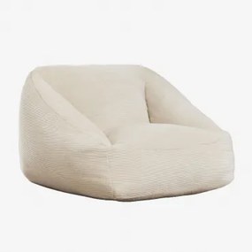 Fotel Pufowy Thiago Corduroy ↔︎ 90 Cm & Sztruksu Marrón Trigo - Sklum