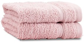 Jasnoróżowe bawełniane ręczniki zestaw 2 szt. frotte 30x30 cm Zero Twist – Catherine Lansfield