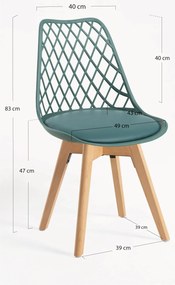 Zestaw 4 krzese Mima