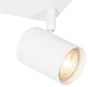 Nowoczesna lampa sufitowa biała 2-punktowa regulowana prostokątna - Jeana Nowoczesny Oswietlenie wewnetrzne