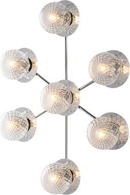 Lampa sufitowa Armonia z polerowanego chromowanego żelaza 7 świateł dł. 85 x 62 BL285-PL7-CR