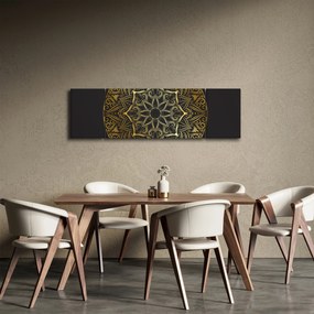 Obraz złotej abstrakcji (170x50 cm)