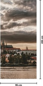 Fototapeta na drzwiach - Pochmurna Praga (95x205cm)