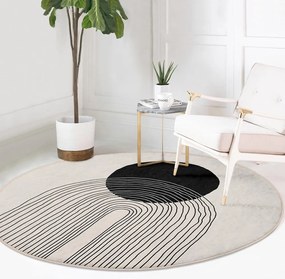 Kremowy okrągły dywan odpowiedni do prania ø 100 cm Comfort – Mila Home