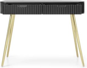 ZURI Toaletka T-103 czarna | złote nogi