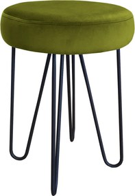 Taboret Venus tkanina Welur stelaż metalowy STOŁEK LOFT : Kolor Stelaża - Czarny , Kolor tkaniny - VELVET - BL75, Typ tkaniny - Velvet