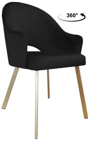 Krzesło obrotowe Velvet podstawa Profil złota MG19