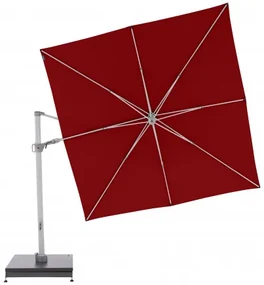 KNIRPS 320 x 320 cm - luksusowy wahadłowy parasol ogrodowy z drążkiem bocznym : Kolor parasola - Bordeaux