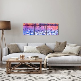 Obraz - Praga (z zegarem) (90x30 cm)
