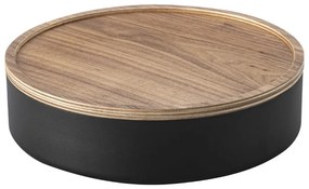 Czarny metalowy pojemnik z pokrywką ø 22x6 cm Rin – YAMAZAKI