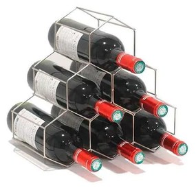 Szary metalowy stojak na wino Compactor