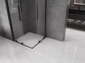 Mexen Velar Duo kabina prysznicowa rozsuwana 80 x 80 cm, transparent, czarna - 871-080-080-02-70