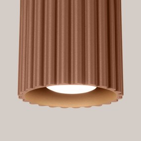 Plafon AURA 1 mocca GU10 ryflowany SOLLUX  LIGHTING