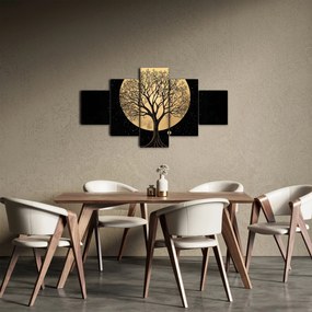 Obraz – Drzewo w złotej pełni księżyca I. (125x70 cm)