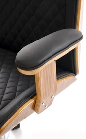 Fotel biurowy TIMBER czarny/orzechowy HALMAR