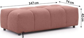 Podnóżek w kolorze terakoty Albane – Ropez