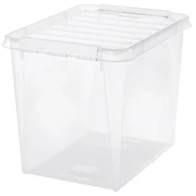 Pudełko SmartStore Classic z białymi klipsami, 52 l, 52 l