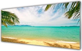 Szkło Dekoracyjne do Kuchni Złoty Brzeg Morza