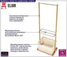 Bambusowy wieszak wolnostojący na ubrania - Emso