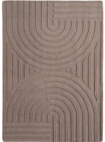 Dywan nowoczesny Pompei 3D szaro-beżowy 80 cm x 250 cm