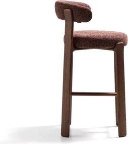 Brązowy/w ciemnym naturalnym kolorze hoker z litego drewna jesionowego (wysokość siedziska 75 cm) Granite – Kave Home