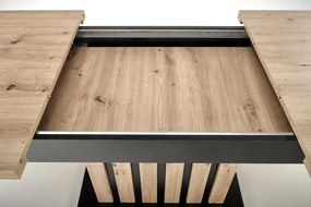 LAMELLO stół rozkładany 130-180/80 cm dąb artisan/czarny, na jednej nodze