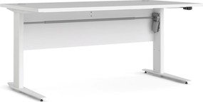 Biurko z regulacją wysokości Prima biały 150 białe nogi