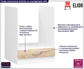 Szafka do zabudowy piekarnika dąb sonoma Esperox 11X