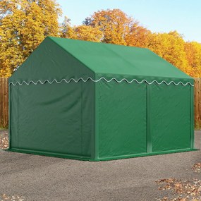 TOOLPORT 3x4m Namiot magazynowy, PVC 750, ciemnozielony - (7245)