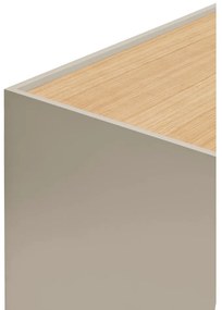 Beżowo-naturalna niska komoda w dekorze dębu 180x78 cm Otto – Teulat