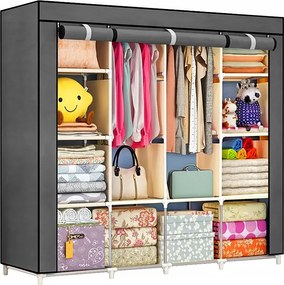 SZAFA MATERIAŁOWA TEKSTYLNA SKŁADANA GARDEROBA XXL