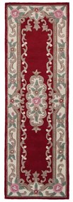 Czerwony wełniany dywan Flair Rugs Aubusson, 67x210 cm