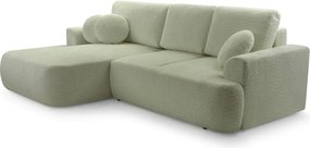 Narożnik VELO wolnostojący układ L strona Lewa z funkcją spania w tkaninie Coral 55