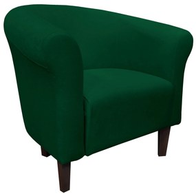 Fotel Milo tkanina Mikrofaza stylowy fotel do salonu i sypialni : Kolor nogi - Venge, Kolor tkaniny - 9 MIKROFAZA, Wysokość nogi - 15 cm