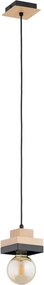 Lampa wisząca na lince MIKO 1xE27/15W/230V czarny/beżowy