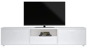 Biała szafka pod TV 177x38 cm Media – Tvilum