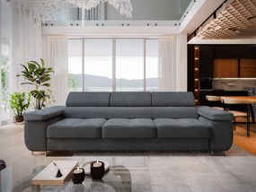Masseno Sofa MOSINE z funkcją spania, Rozkładana sofa - Szary, POSO 60