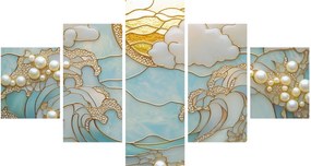 Obraz - 3D perły w oceanie (125x70 cm)
