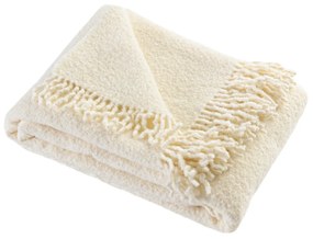 Pled Boucle 140x200cm white cream