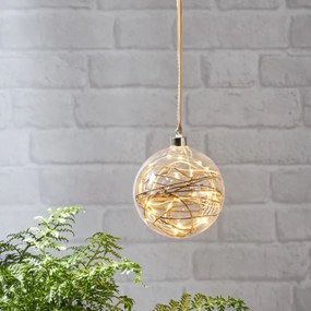 Efektowna Ledowa bombka na choinkę ze szkła