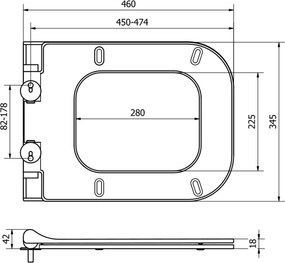 Mexen deska wolnoopadająca slim, duroplast, biała połysk - 39070100