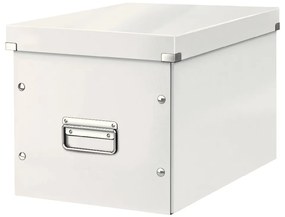 Biały kartonowy pojemnik z pokrywką 32x36x31 cm Click&amp;Store – Leitz