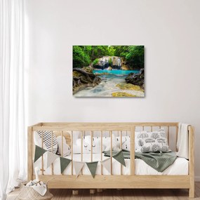 Obraz na szkle - wodospady (70x50 cm)
