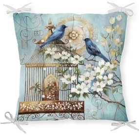 Poduszka na krzesło Minimalist Cushion Covers Blue Birds, 40x40 cm