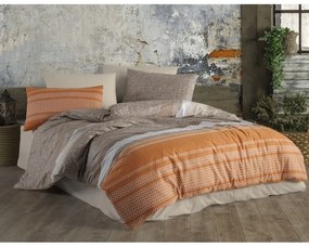 BedTex Bawełniana pościel Federiko pomarańczowa,140 x 200 cm, 70 x 90 cm
