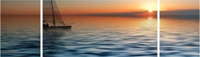Obraz - Żaglówki na morzu (170x50 cm)