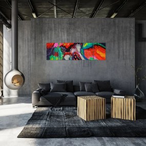 Abstrakcyjny obraz - kolory (170x50 cm)