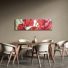 Obraz - Kwiaty maku (170x50 cm)