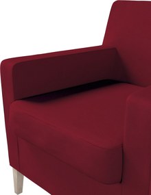 Pokrowiec na fotel Karlstad kolor czerwony tkanina strukturalna